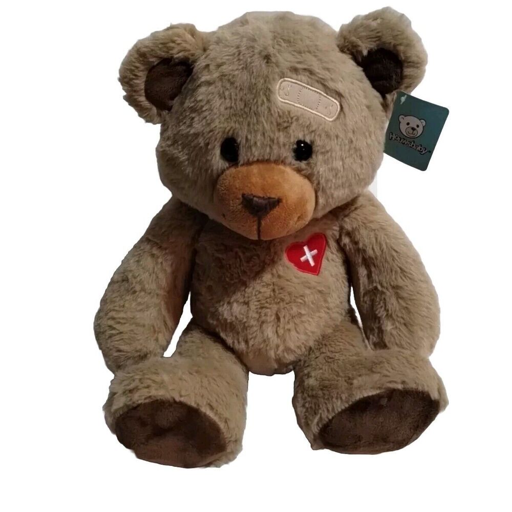 Houwsbaby Get Well Soon Tan Teddy Bear Stuffed Animal Plush Toy Security Recover